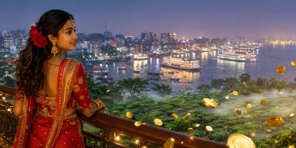 ঢাকায় চা বাগানের পরিবেশে ব্যাকার‍্যাট গেমে বোনাস ব্যবহার করছেন একজন সদস্য
